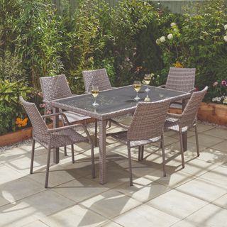 Morrisons garden dining table and chairs