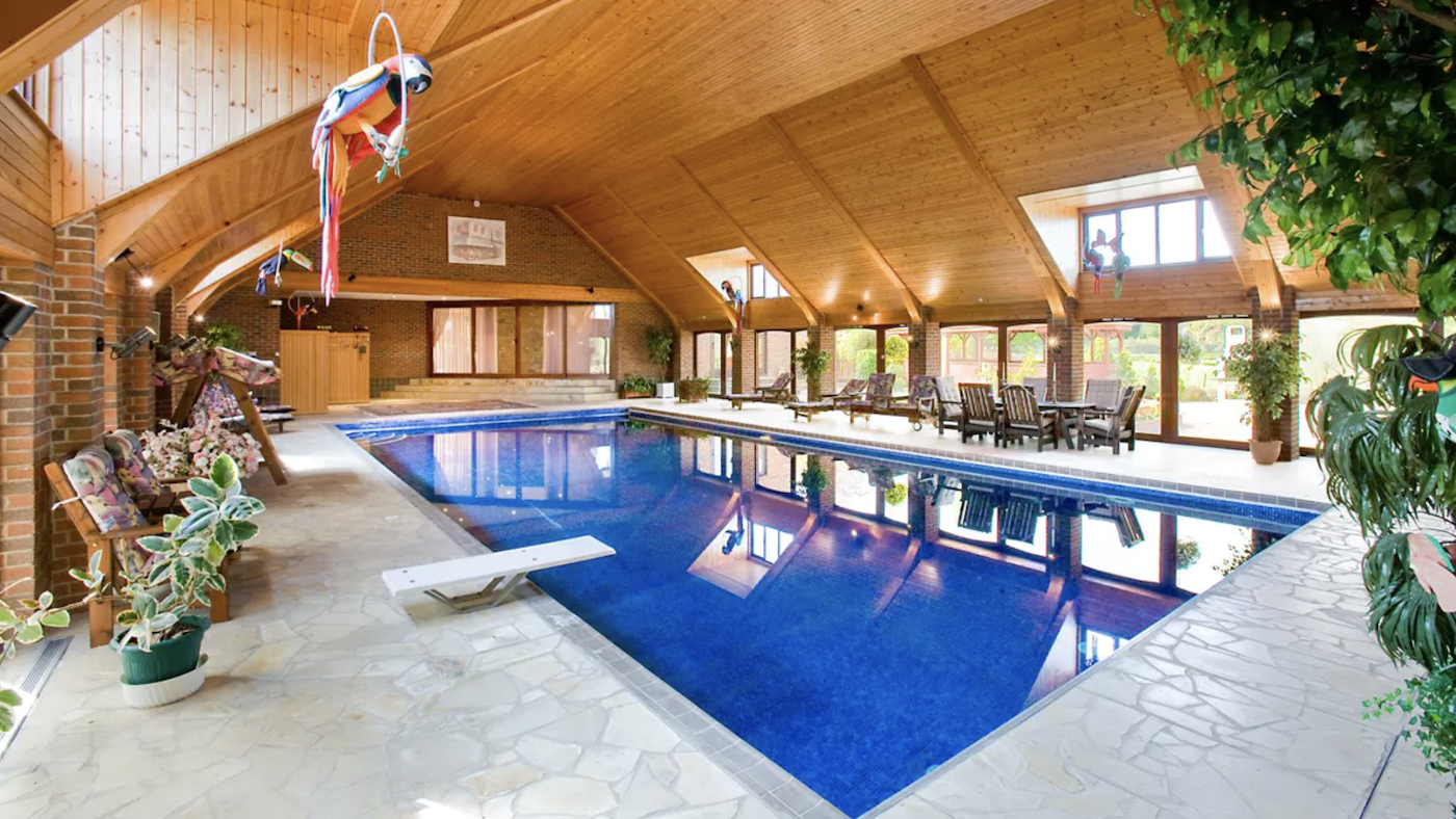 indoor swimming pool at Mockley Wood Farm