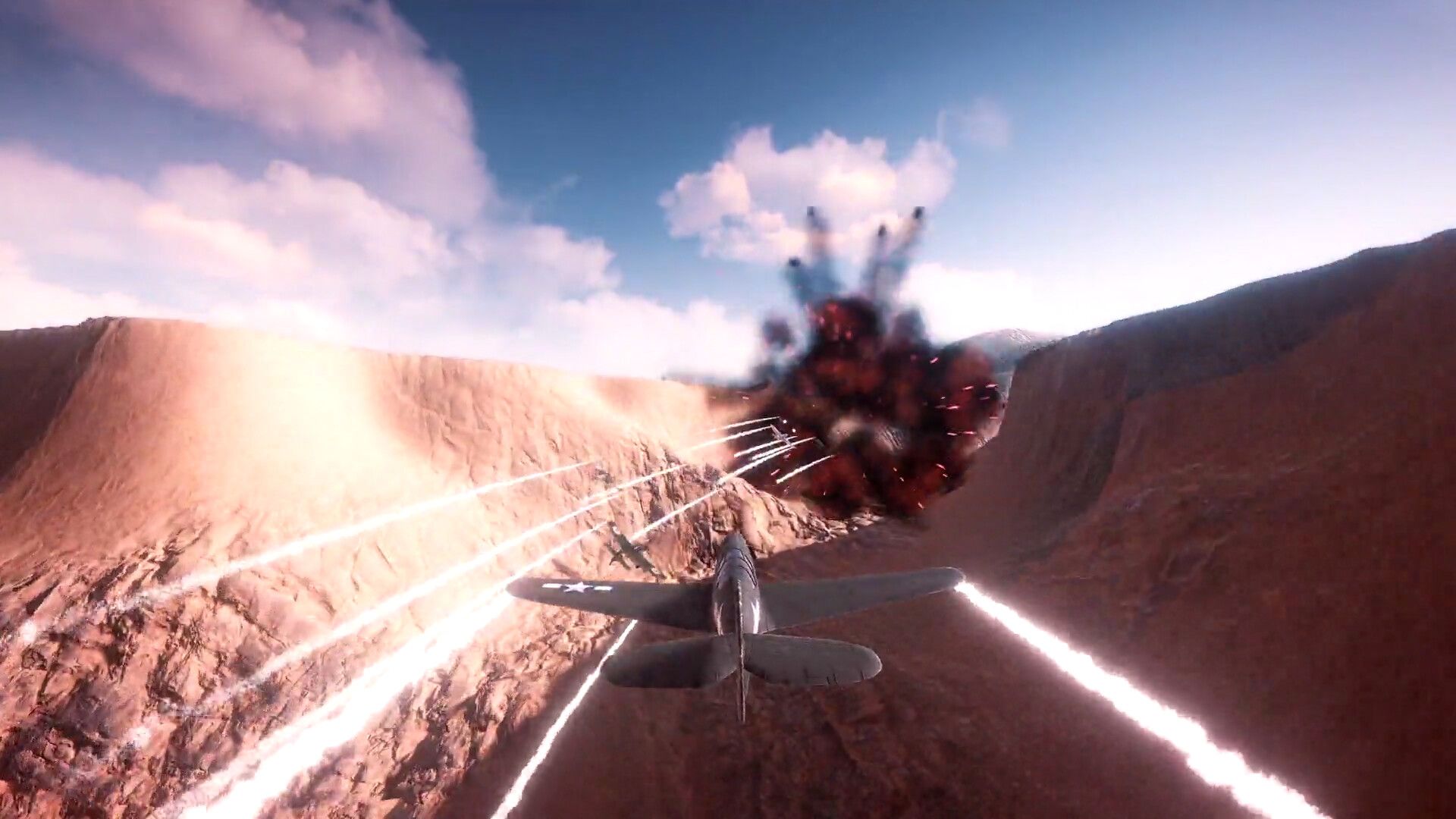 A plane in combat