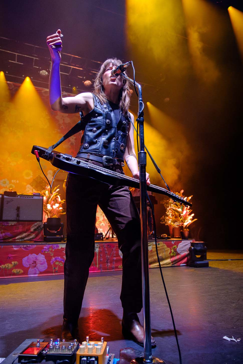 Larkin Poe onstage at Hammersmith Apollo, London