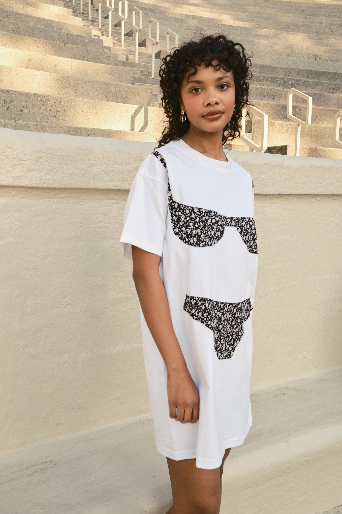 Florida Woman Appliqué Dress - Black Floral