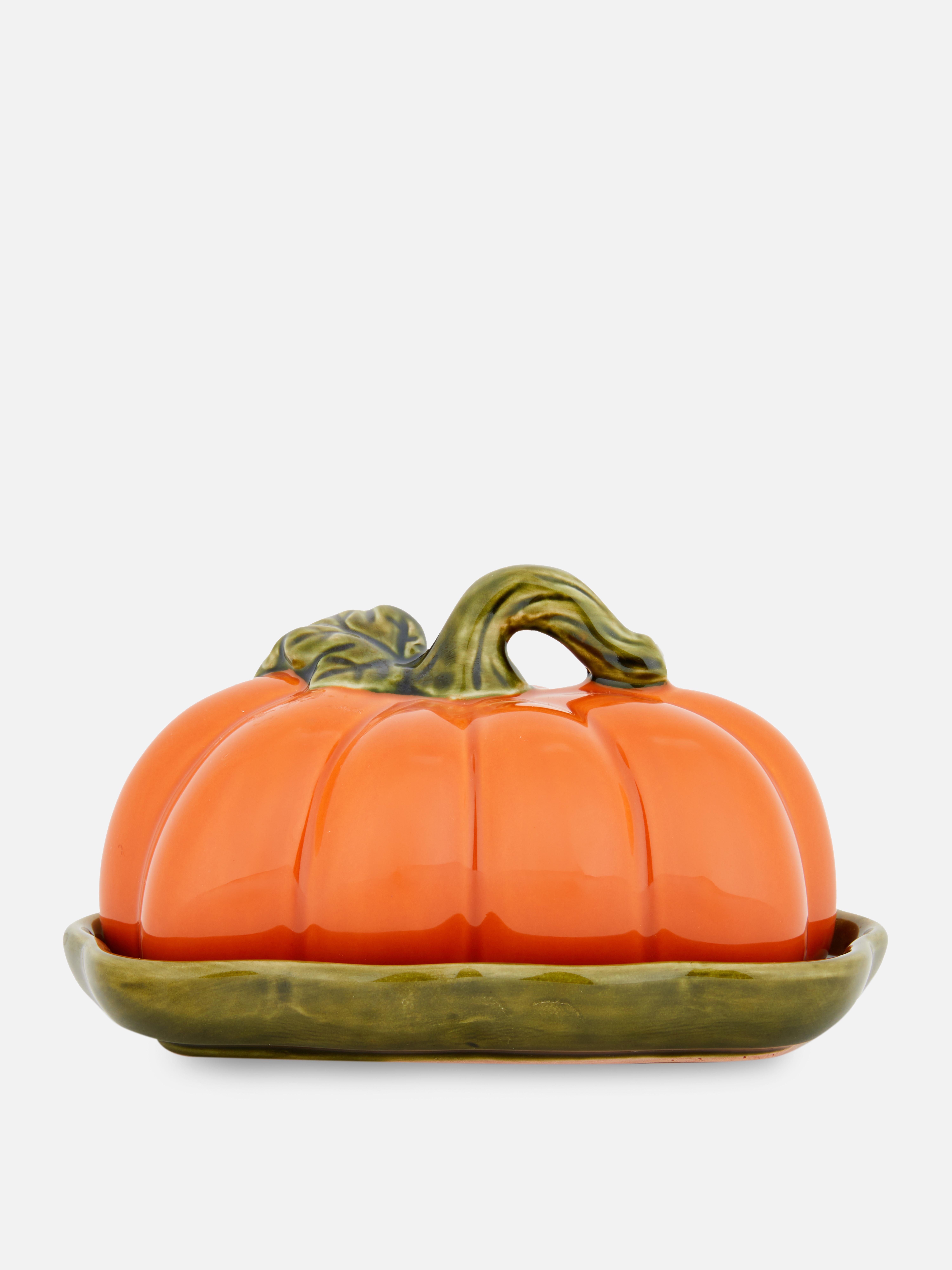 Pumpkin Shaped Butter Dish