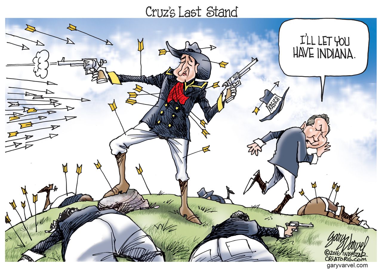 Political Cartoon U.S. Cruz Kasich