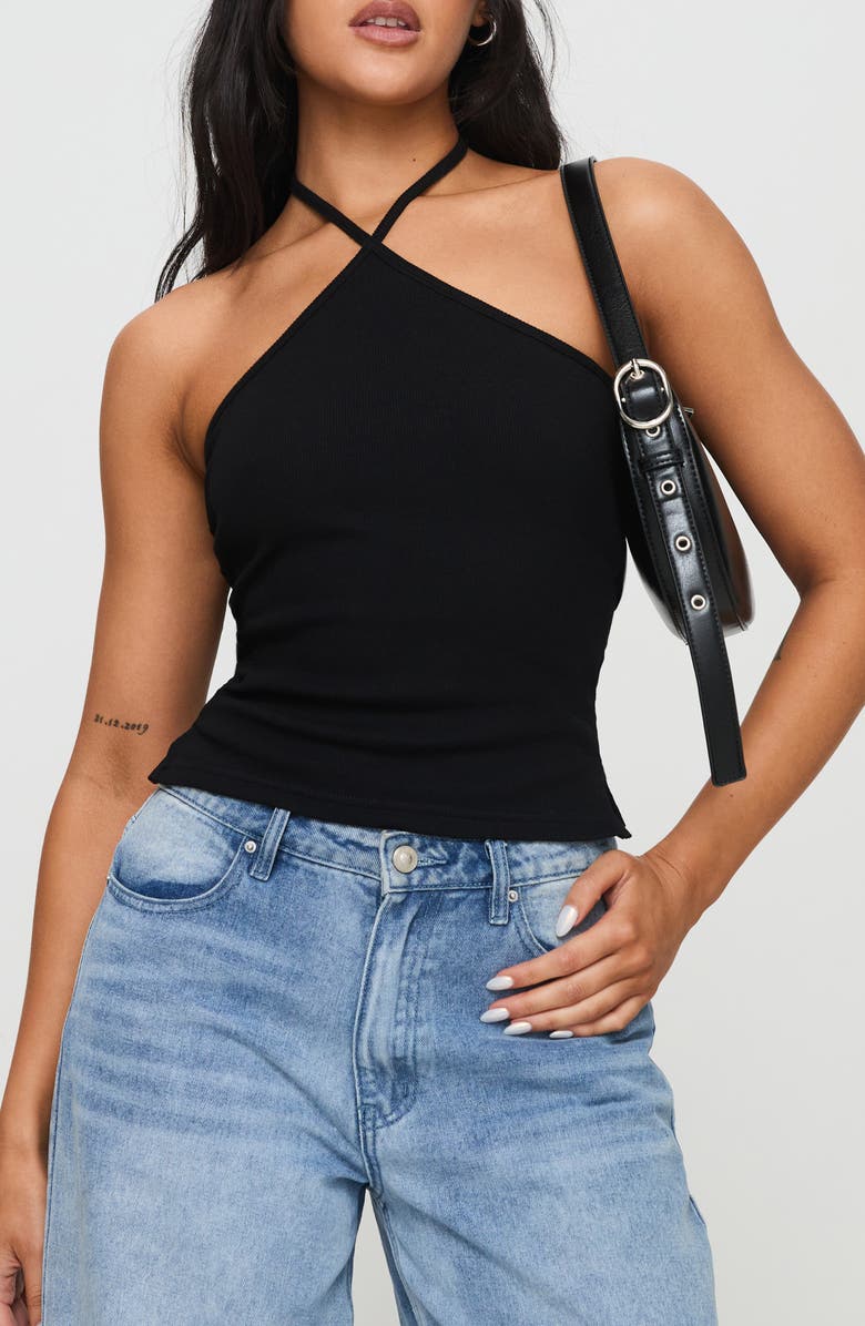 Baseline Rib Stretch Cotton Halter Top
