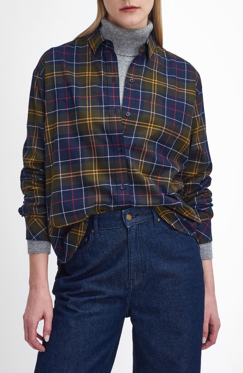Elishaw Relaxed Fit Check Button-Up Shirt