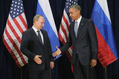 Vladimir Putin and Barack Obama meet in New York City