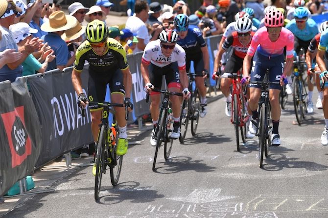 Mitchelton-Scott's Rob Stannard on the climb of Challambra Crescent