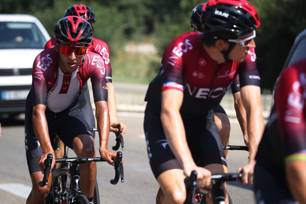 Egan Bernal, Geraint Thomas and Team Ineos on their rest day ride at the Tour de France.