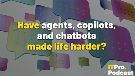 Chatbot bubbles behind the episode title