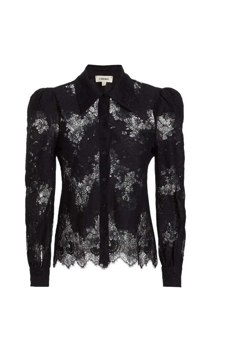 L'AGENCE, Jenica Floral Lace Blouse