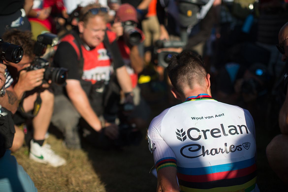 World Champion Wout van Aert post-race
