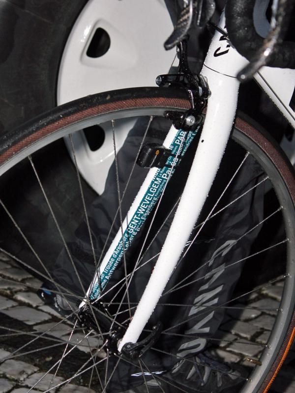 Omega Pharma-Lotto's Canyon fork were painted in various schemes.