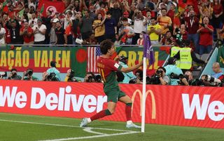 Joao Felix celebrates scoring against Ghana