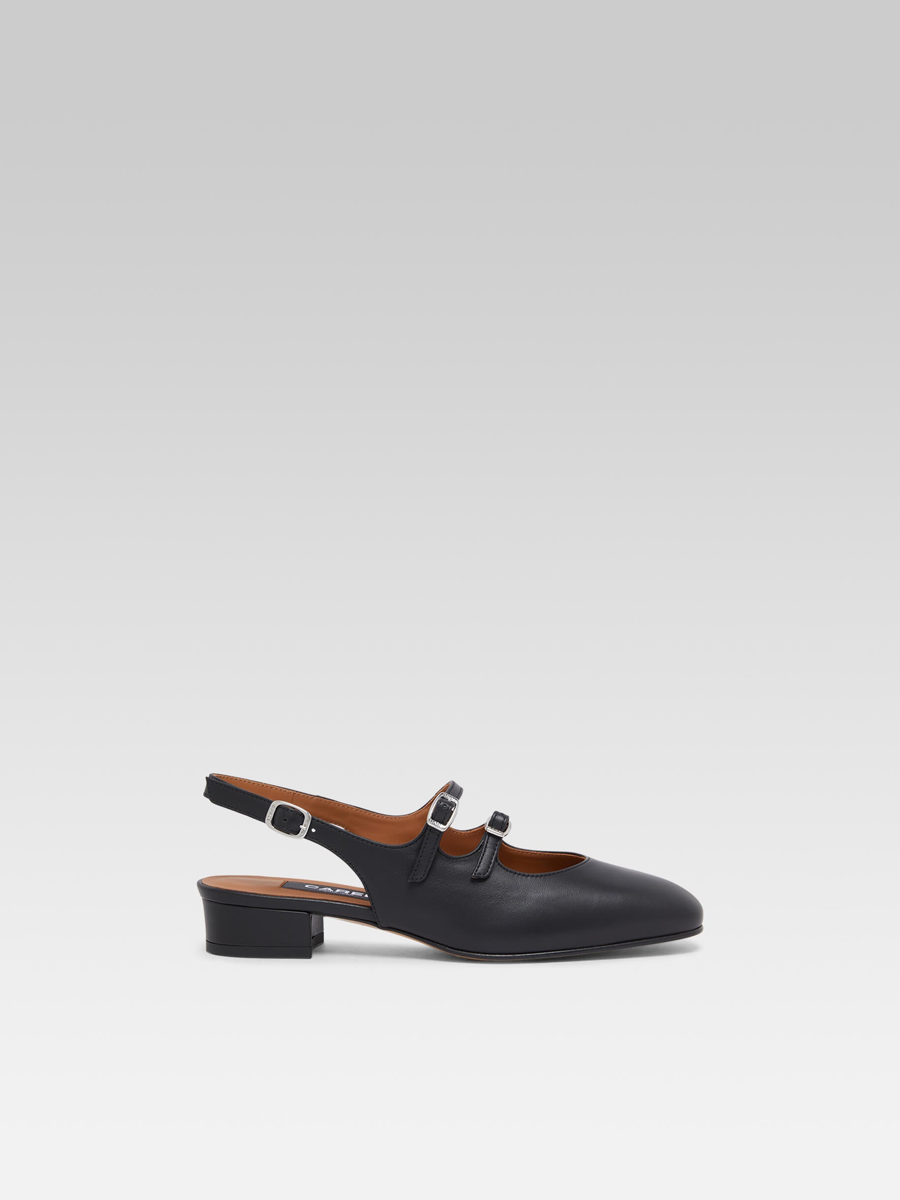 Peche - Babies Slingback Cuir Noir