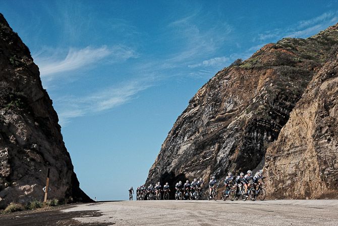 The mountains around Malibu provided a scenic backdrop to the team's daily training rides.