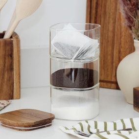 Square Stackable Canister With Acacia Lid