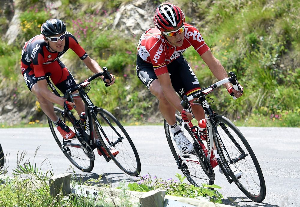 Tony Gallopin (Lotto Soudal) and BMC's Tejay van Garderen.