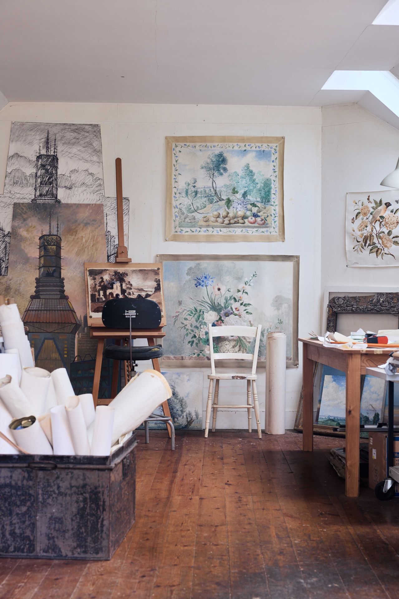 Interiors of George Oakes house