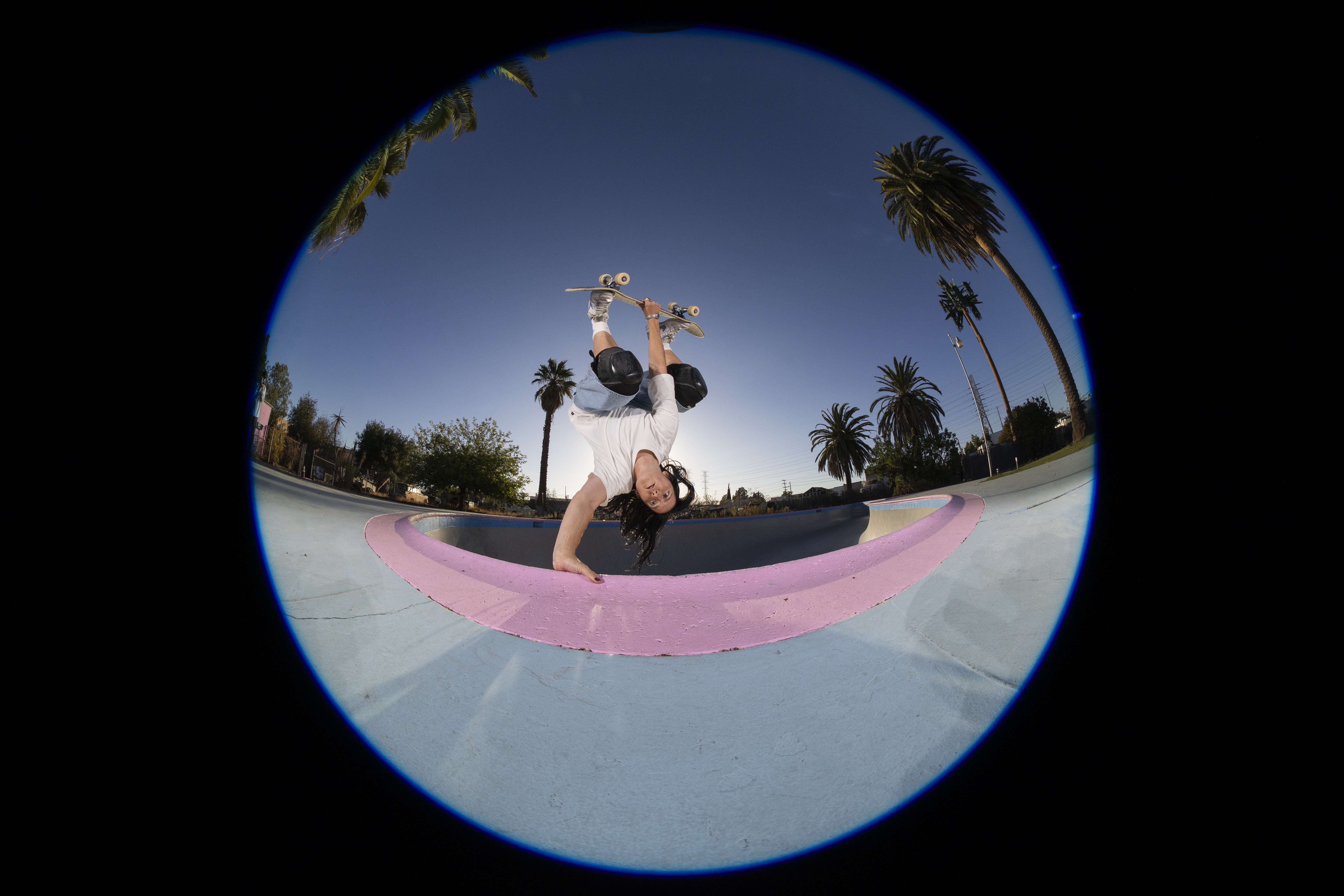 Sample images of skateboarders photographed with the new Canon RF 7-14mm f/2.8-3.5 L Fisheye  STM