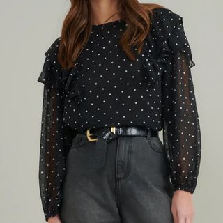 Nobody's Child Polka Dot Blouse