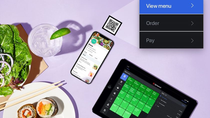 Lightspeed POS shown as flat lay with sushi