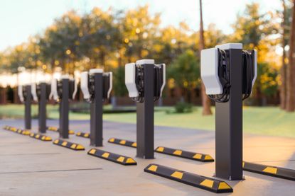 Electric car charging station 