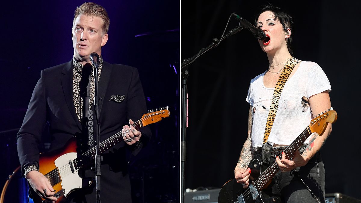 [L-R] Josh Homme and Brody Dalle