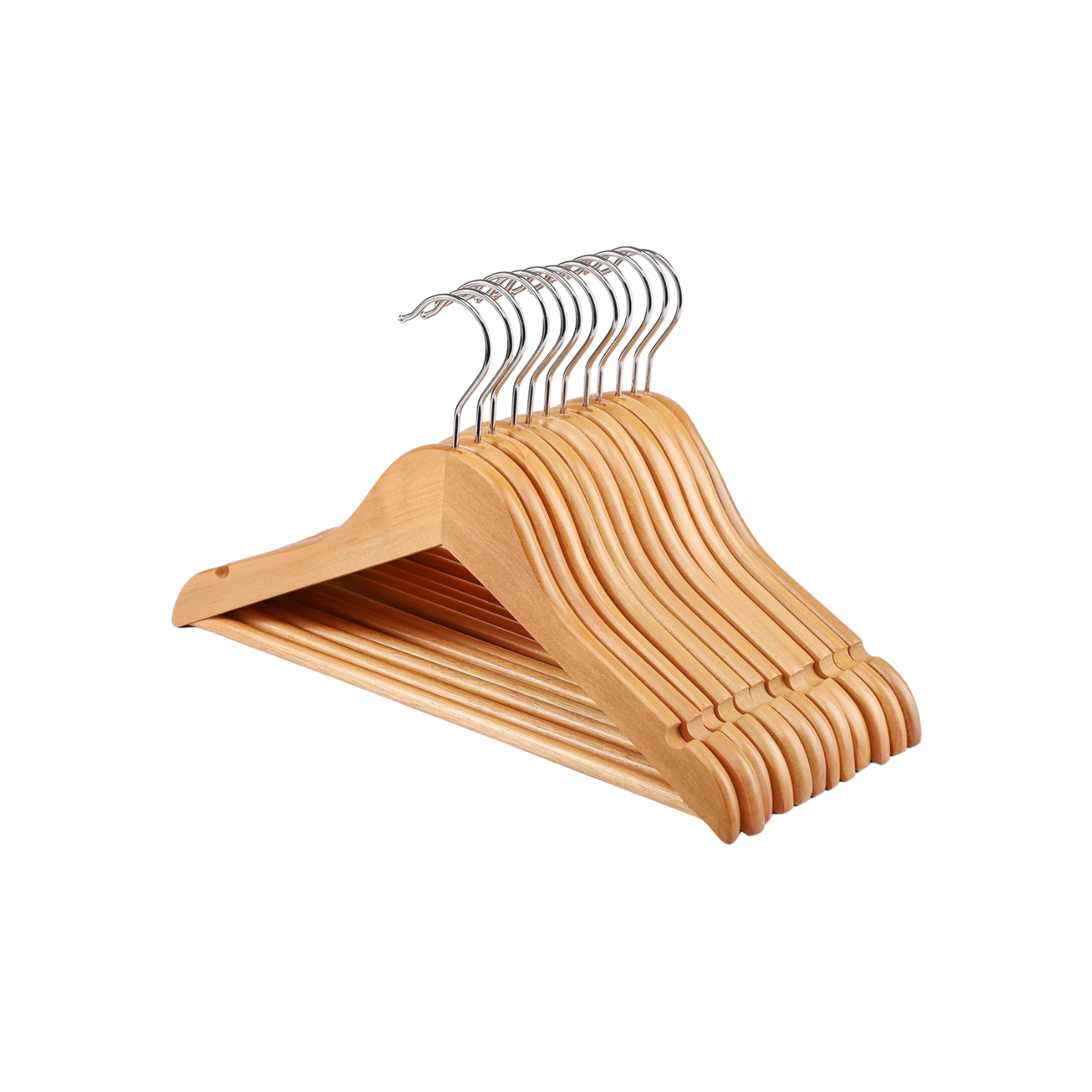 A set of Children's Wooden Hangers from Amazon