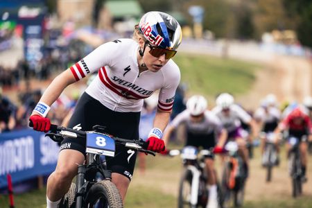 Laura Stigger (Specialized) at the Snowshoe Mountain Bike World Cup earlier this month