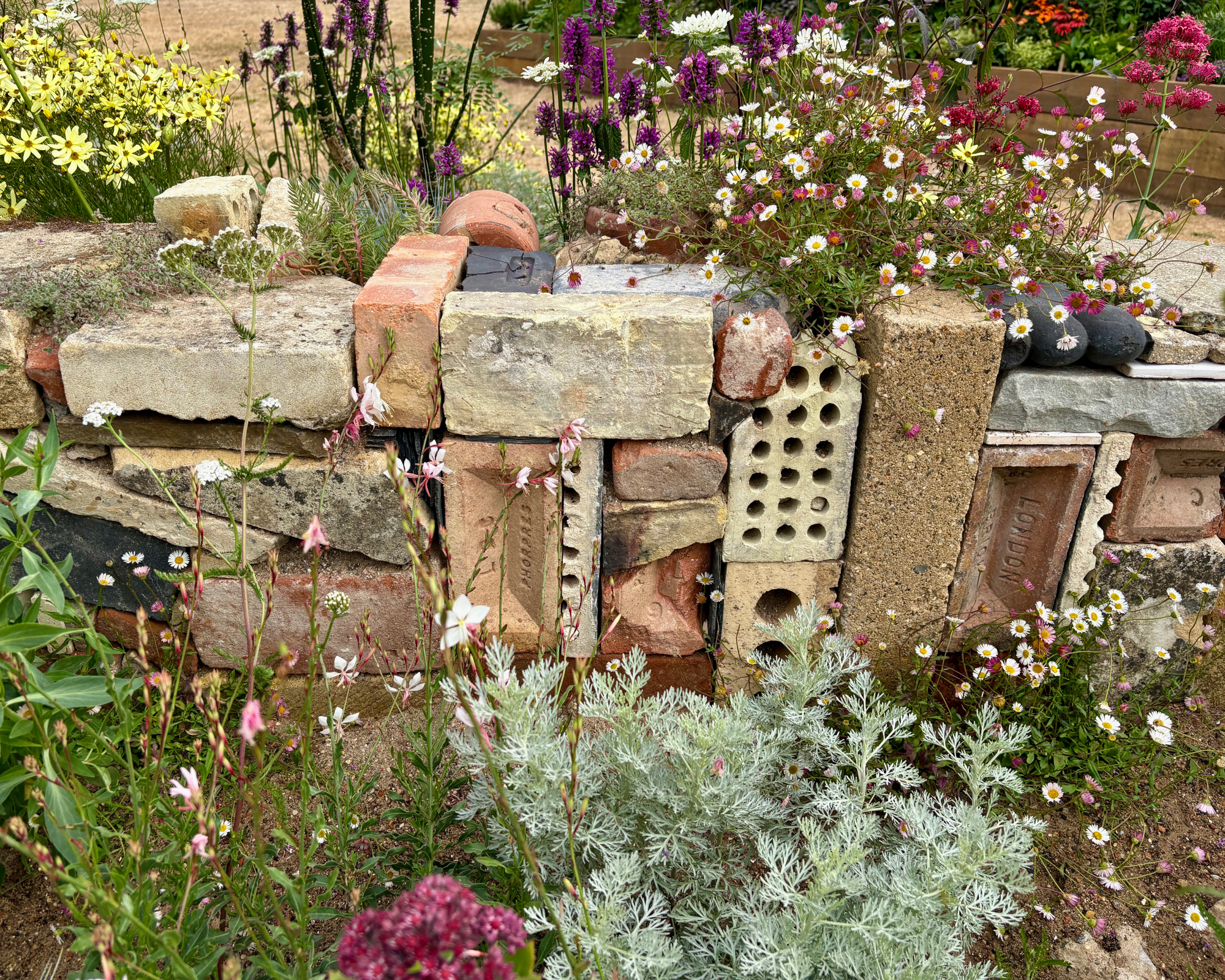 bug hotel build of reclaimed bricks