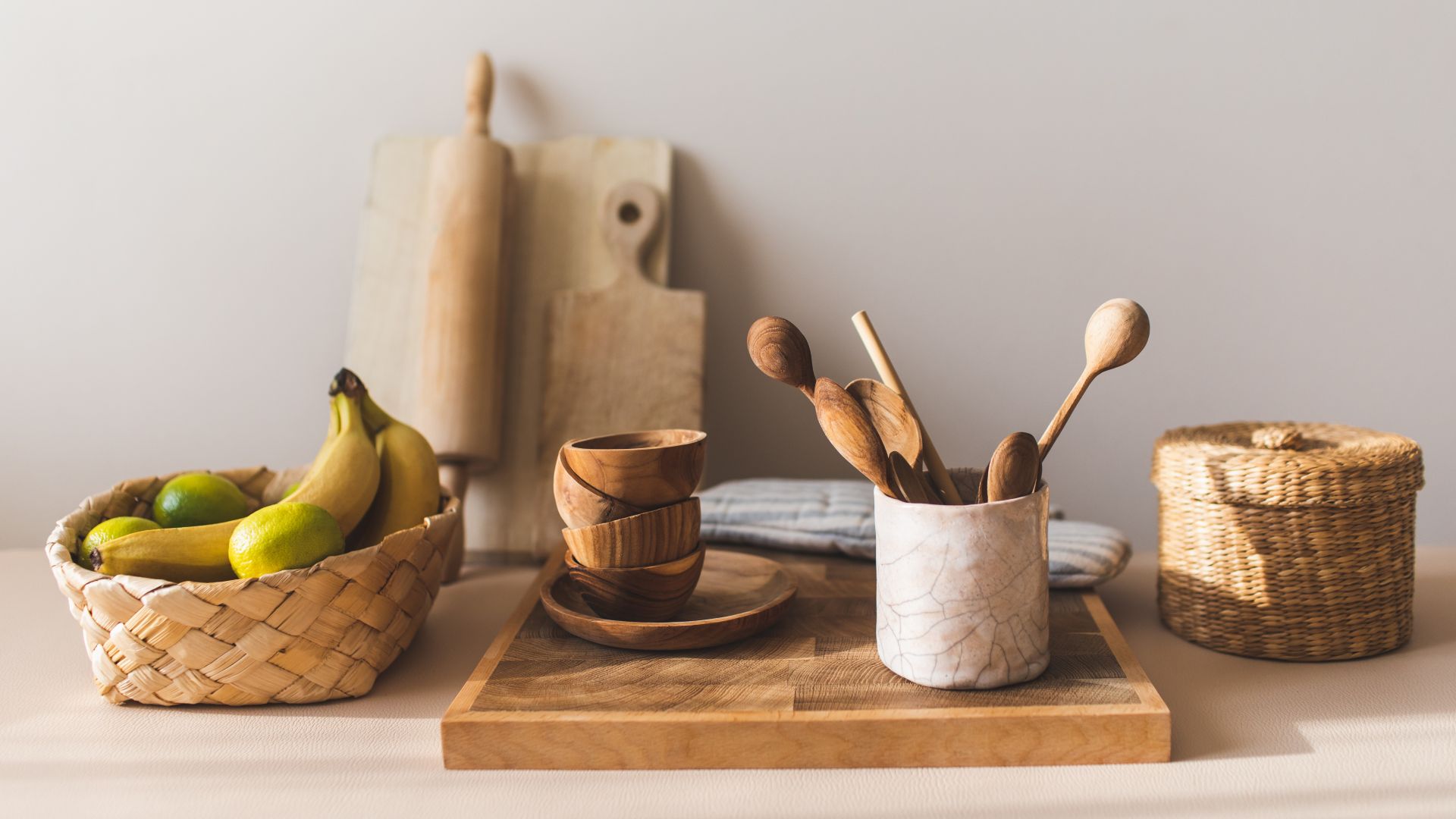 kitchen items on countertop