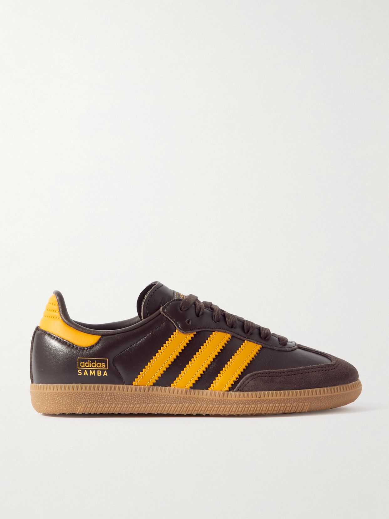 Samba OG suede-trimmed leather sneakers