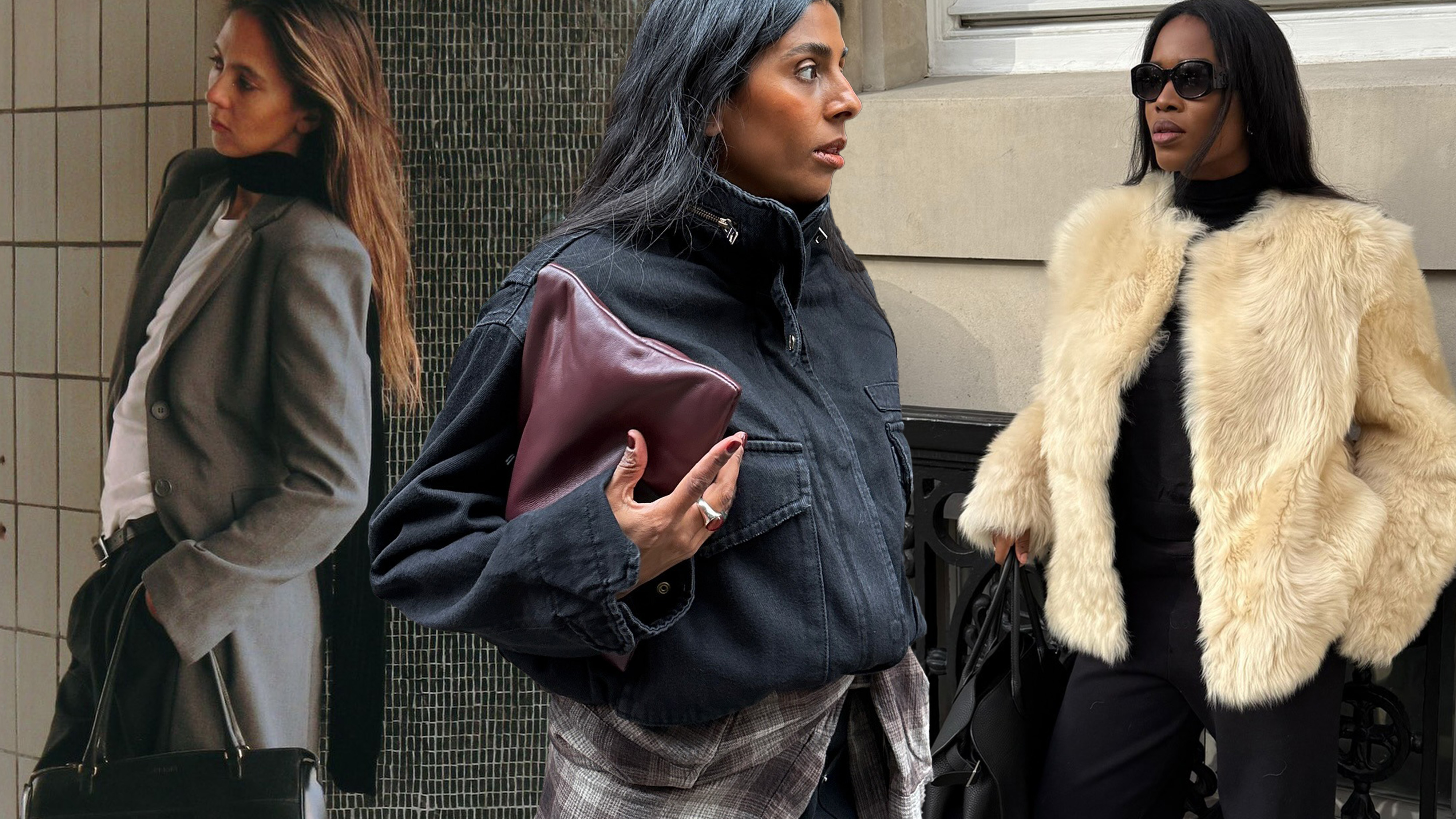 a collage of street style photos of women's outfits with shopbop, revolve, nordstrom, new arrivals in January 2026 