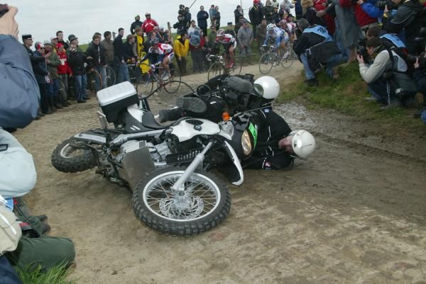 As if a day in hell isn't bad enough, it's not just the pave which causes the peloton problems.