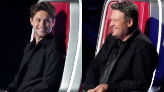 Niall Horan and Blake Shelton on The Voice.