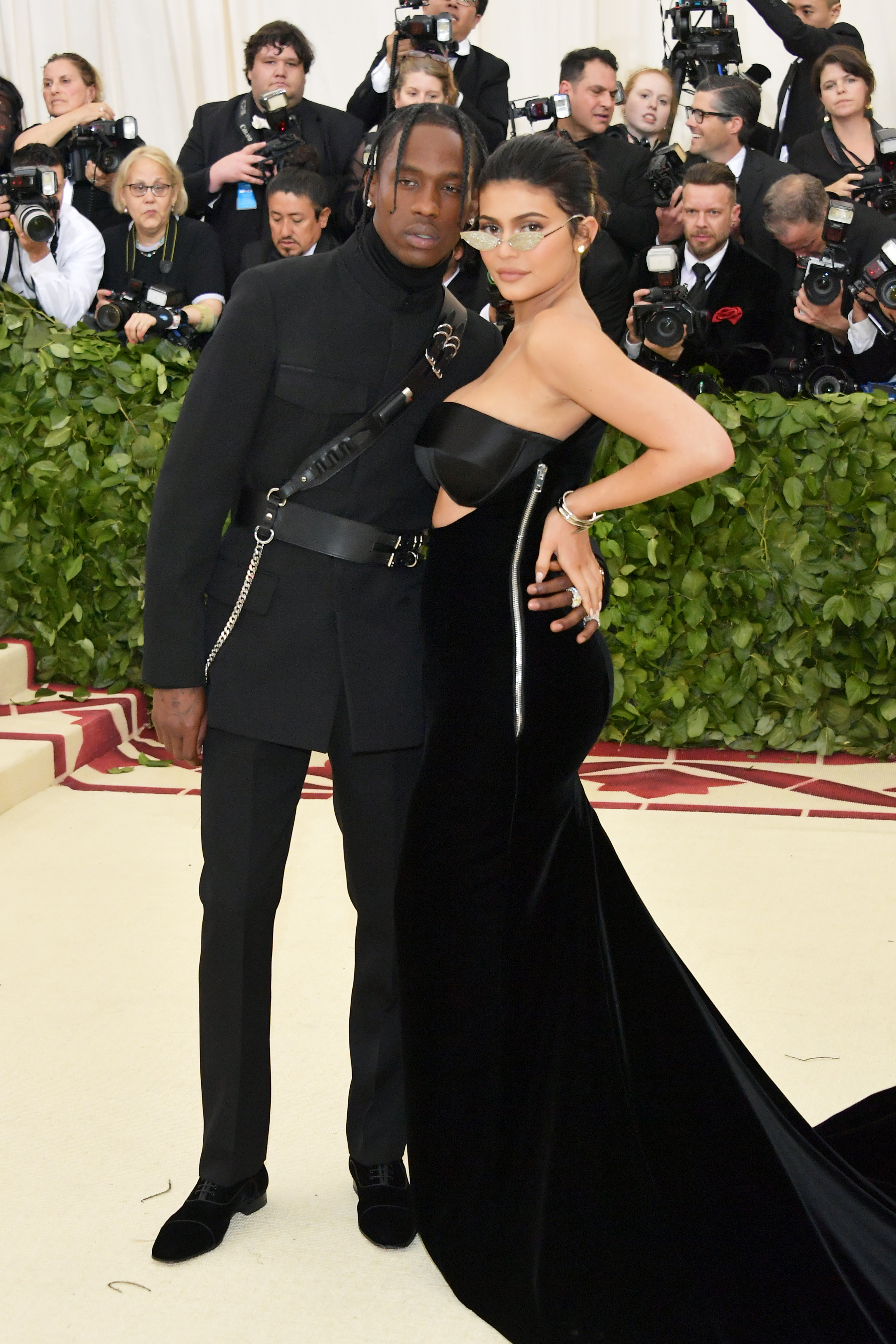 Kylie Jenner on a red carpet in 2018.