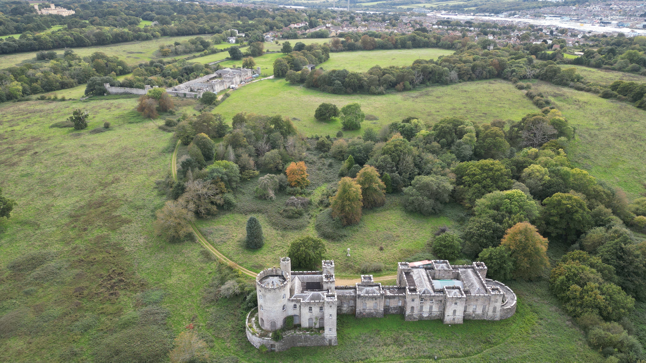 Images of the mildly derelict Norris Castle on the Isle of Wight