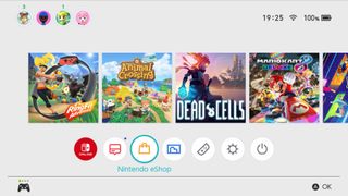 Nintendo Switch main menu eShop icon