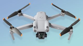 Mock up of DJI Air 3 on blue background