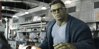 Avengers Endgame Smart Hulk in glasses at the diner Marvel Studios