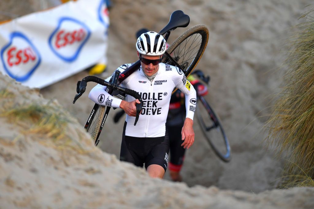 MIDDELKERKE BELGIUM JANUARY 09 Jens Adams of Belgium competes during the 105th Belgian National Cyclocross Championships 2022 Mens Elite bkmiddelkerke on January 09 2022 in Middelkerke Belgium Photo by Luc ClaessenGetty Images