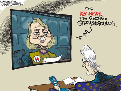 Political cartoon U.S. Hillary Clinton Stephanopoulos