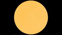 A photo of the sun without any sunspots