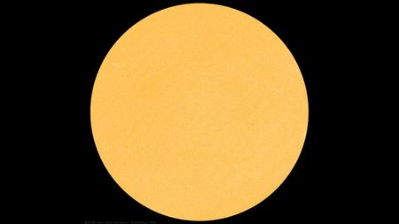 A photo of the sun without any sunspots