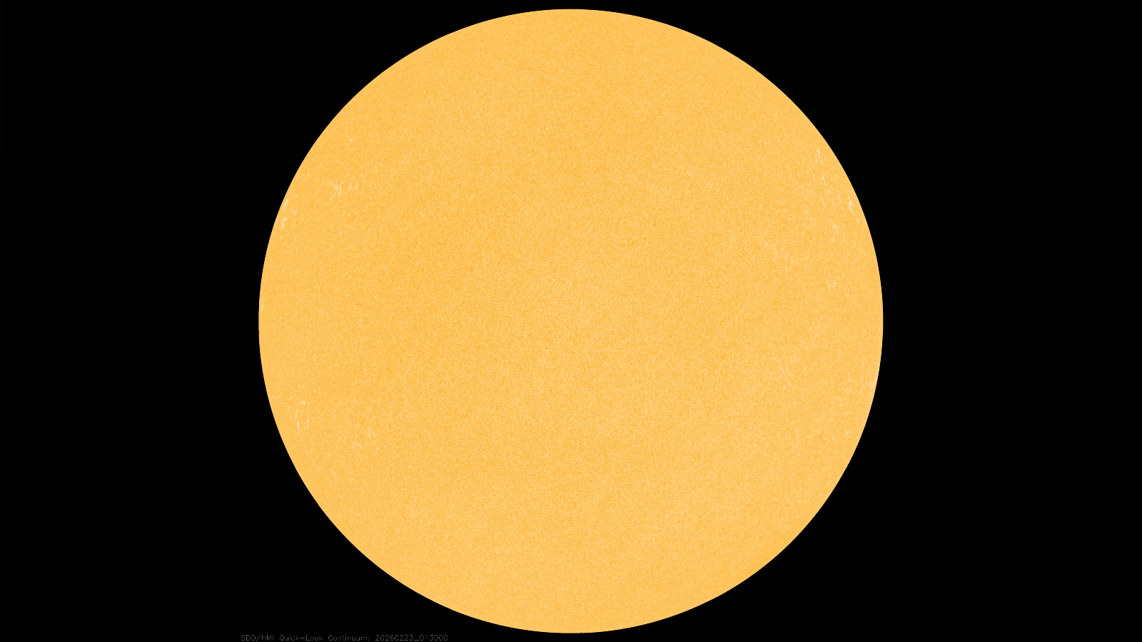 A photo of the sun without any sunspots