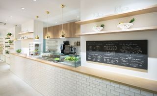 The store includes a cafe – itself serving all-organic salads