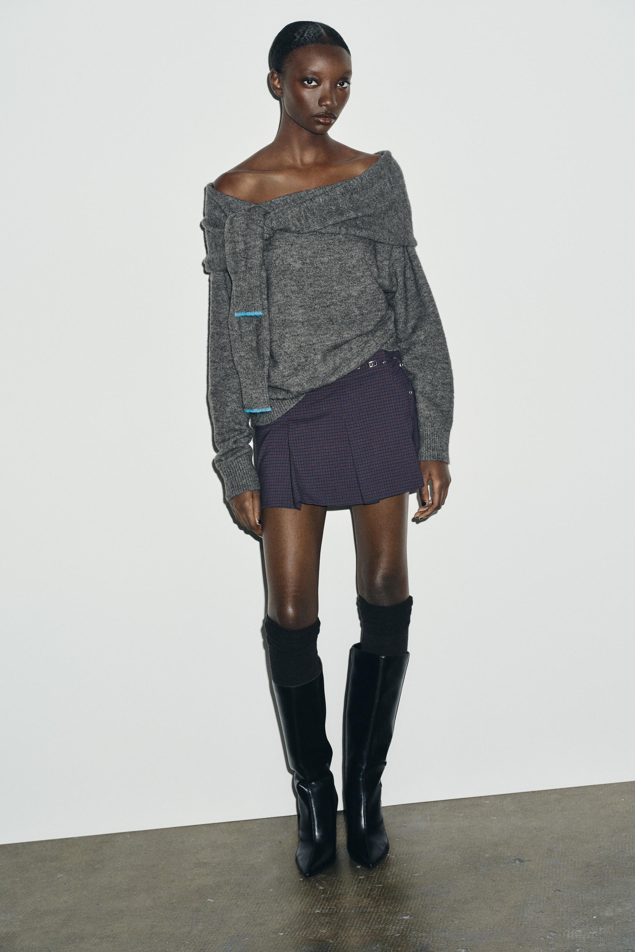 Off-The-Shoulder Knit Sweater