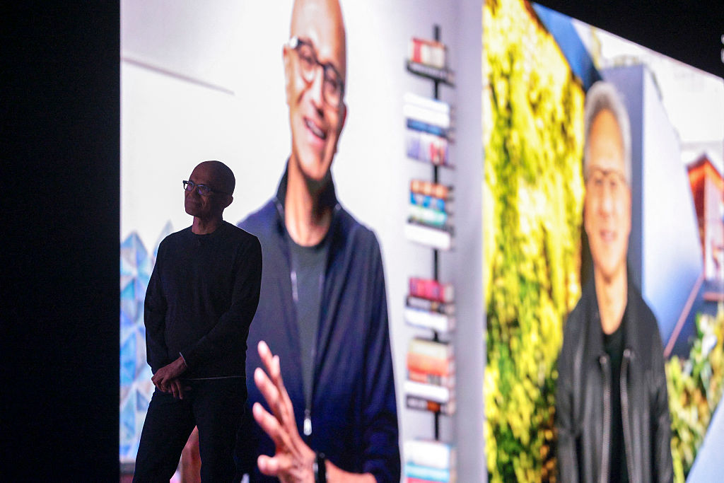 Microsoft CEO Satya Nadella and NVIDIA CEO Jensen Huang