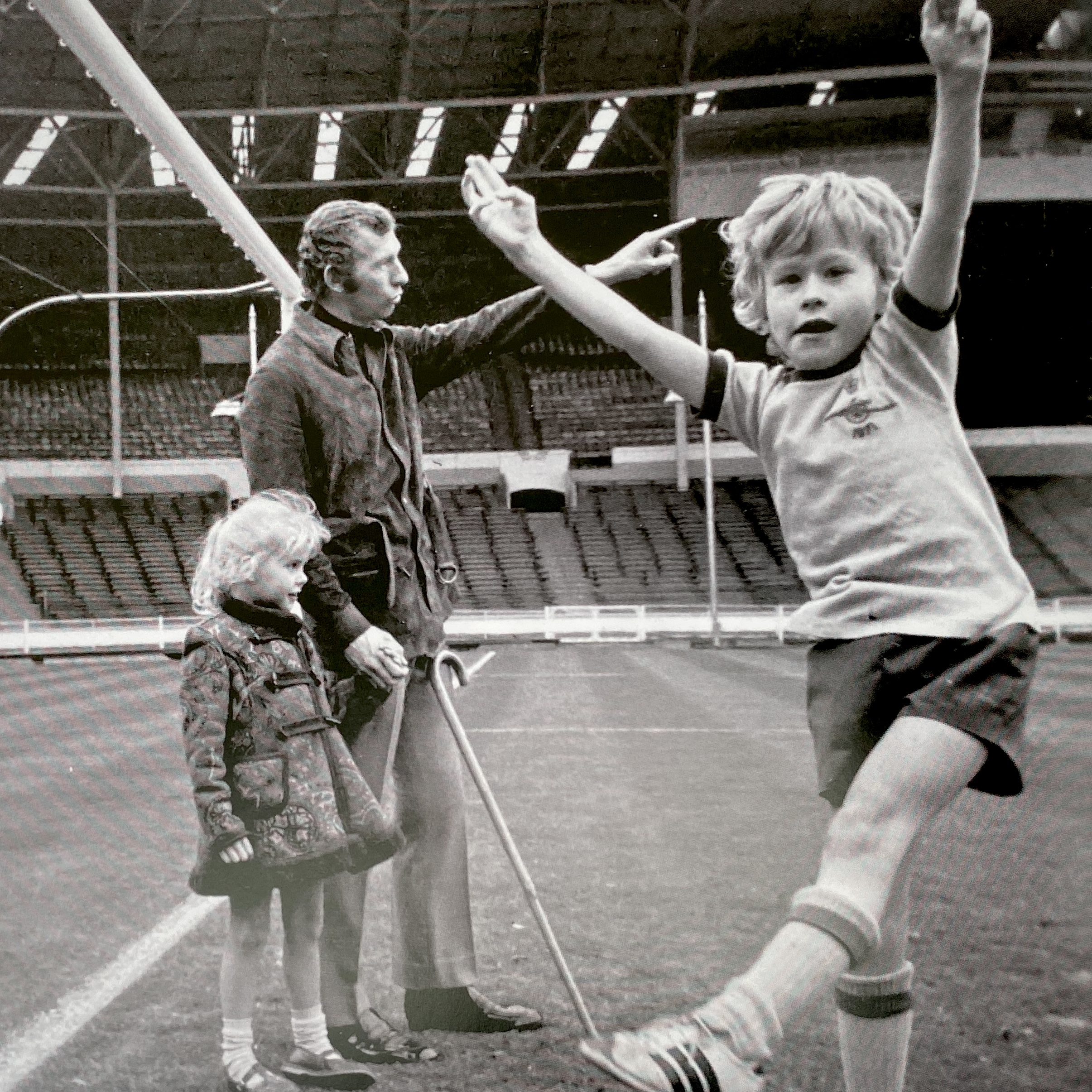 John Wilson as a child with his dad