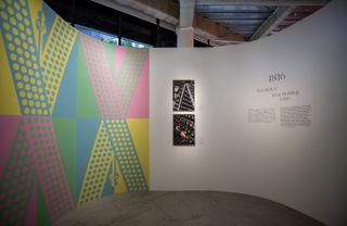Olimpia Zagnoli at the exhibition in Los Angeles